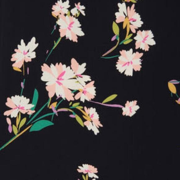 Honey Punch for Lulus Navy Floral Print Long Sleeve Shift Mini Dress NWOT - Picture 9 of 9